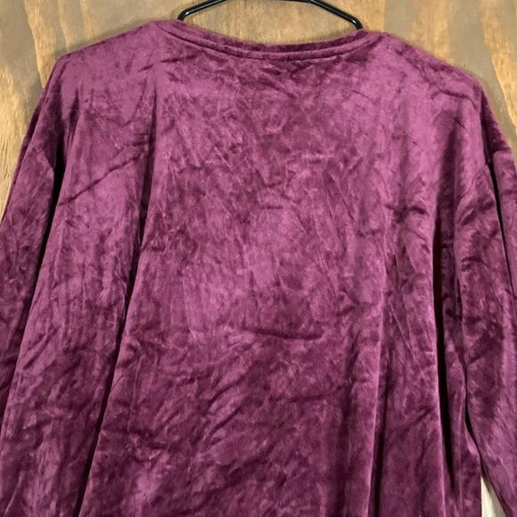 Pure Jill Womens Sweater Burgundy Velvet Pullover Soft Pima Modal Blend XL - Picture 11 of 12